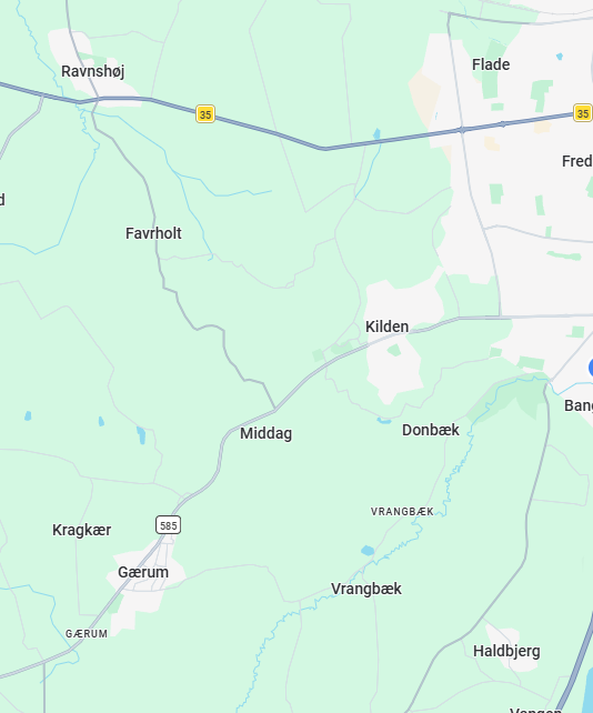 Serviceområde omkring Gærum, Ravnshøj, Kilden og Haldbjerg